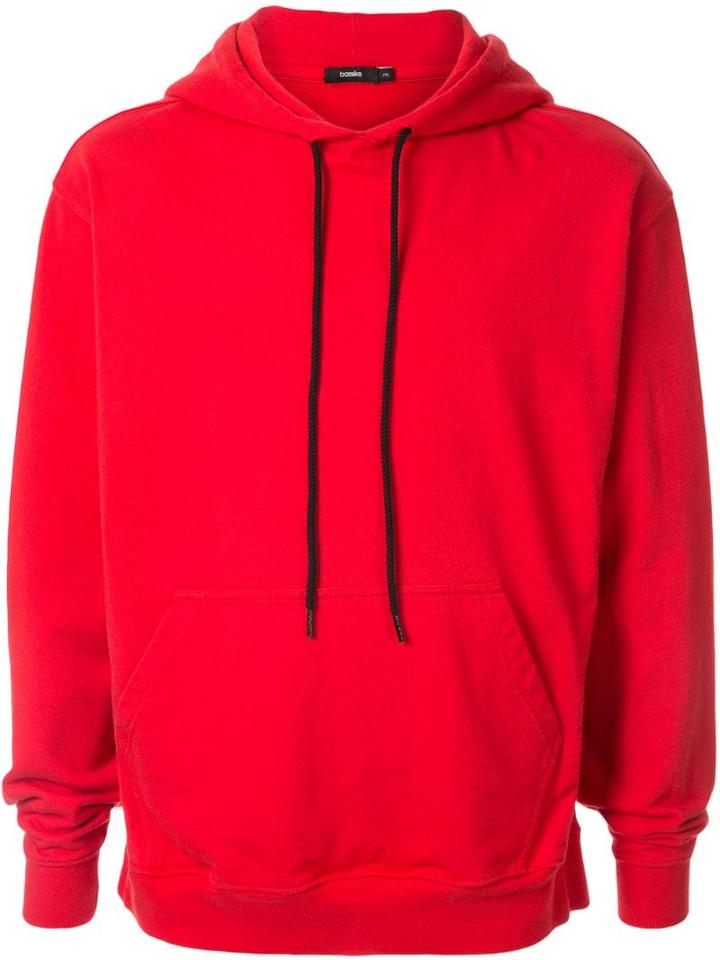 Bassike Popover Hoodie - Red