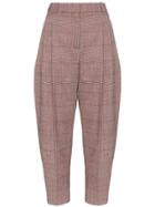 Stella Mccartney Cropped Checked Trousers - Red