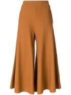 Stella Mccartney Flared Cropped Trousers - Brown