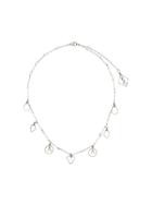 Saint Laurent Charm Embellished Necklace - Metallic