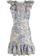 Zimmermann Verity Panelled Linear Dress - Blue