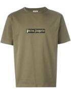 Palm Angels Logo Print T-shirt, Men's, Size: Xs, Green, Cotton