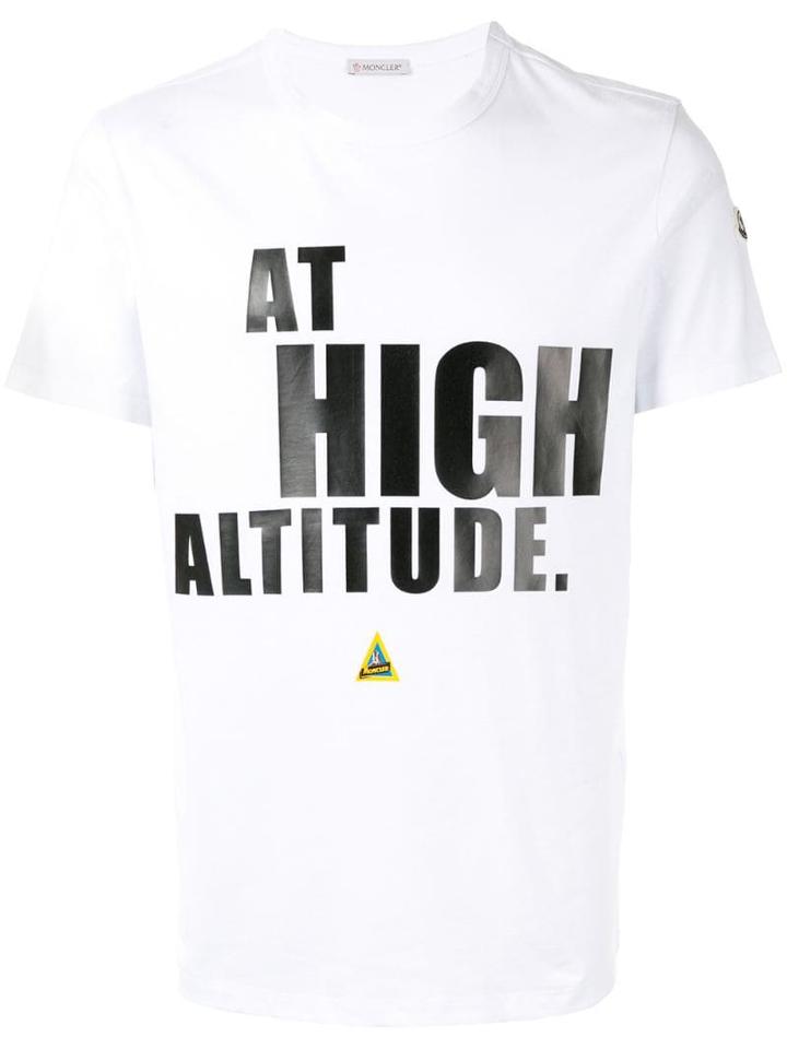 Moncler At High Altitude Print T-shirt - White