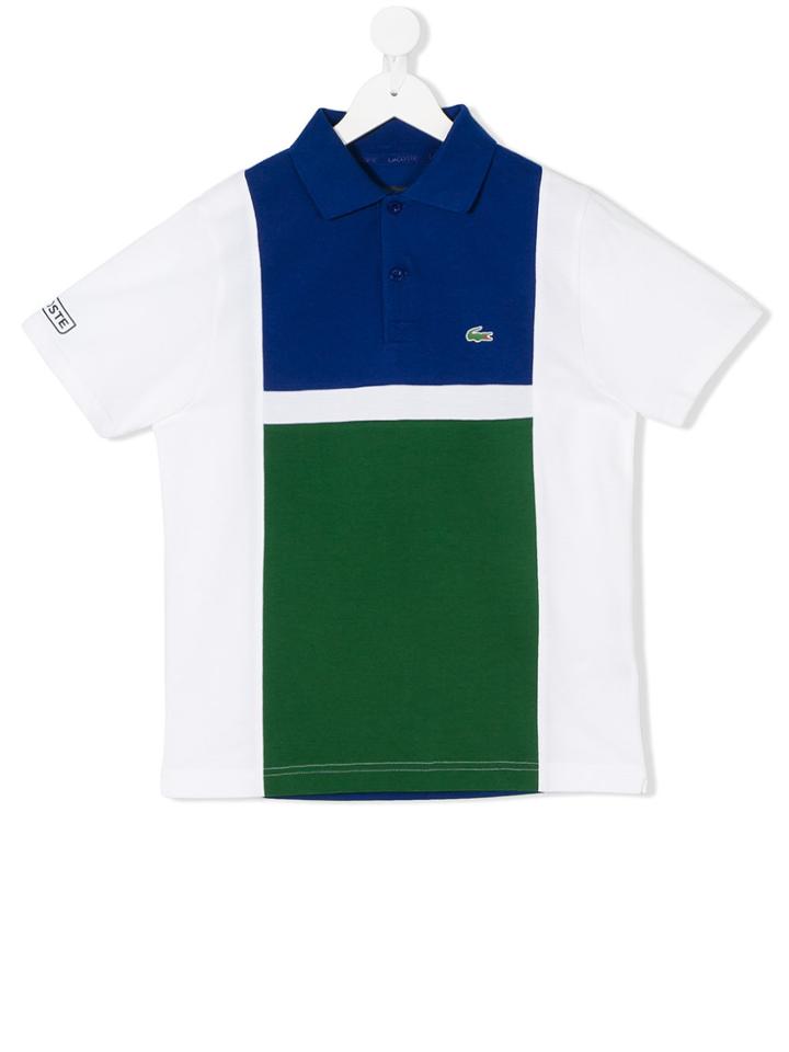 Lacoste Kids Colour Block Polo Shirt - Blue