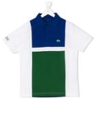 Lacoste Kids Colour Block Polo Shirt - Blue