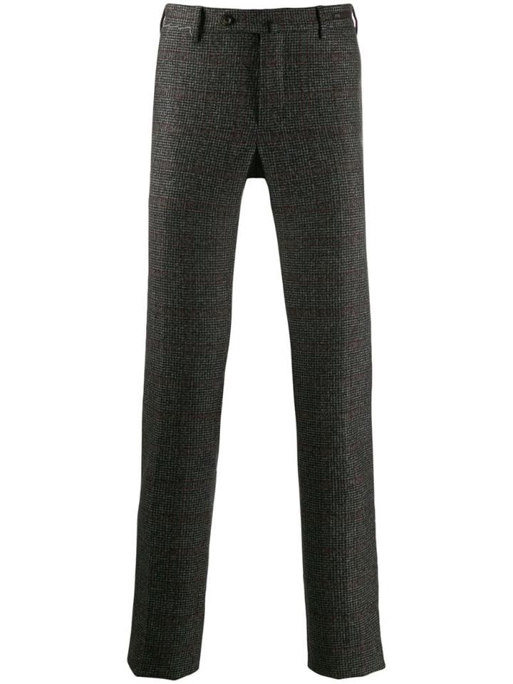 Pt01 Houndstooth Check Trousers - Grey