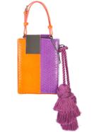Tonya Hawkes Tall Tassel Clutch - Pink & Purple