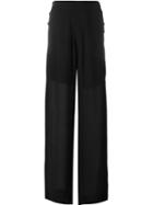 Chloé Sheer Panel Trousers, Women's, Size: 36, Black, Viscose
