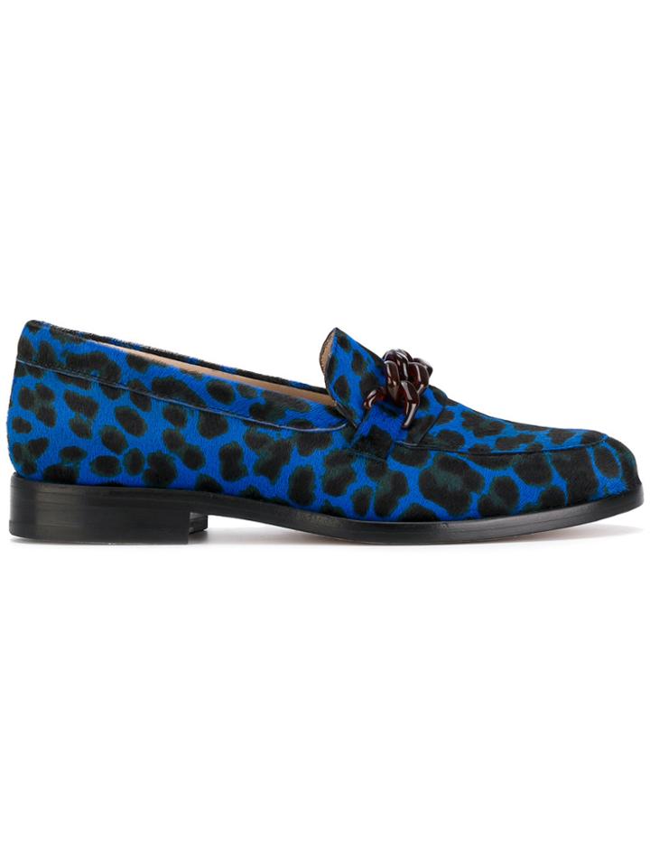Ps By Paul Smith Leopard Print Loafers - Blue
