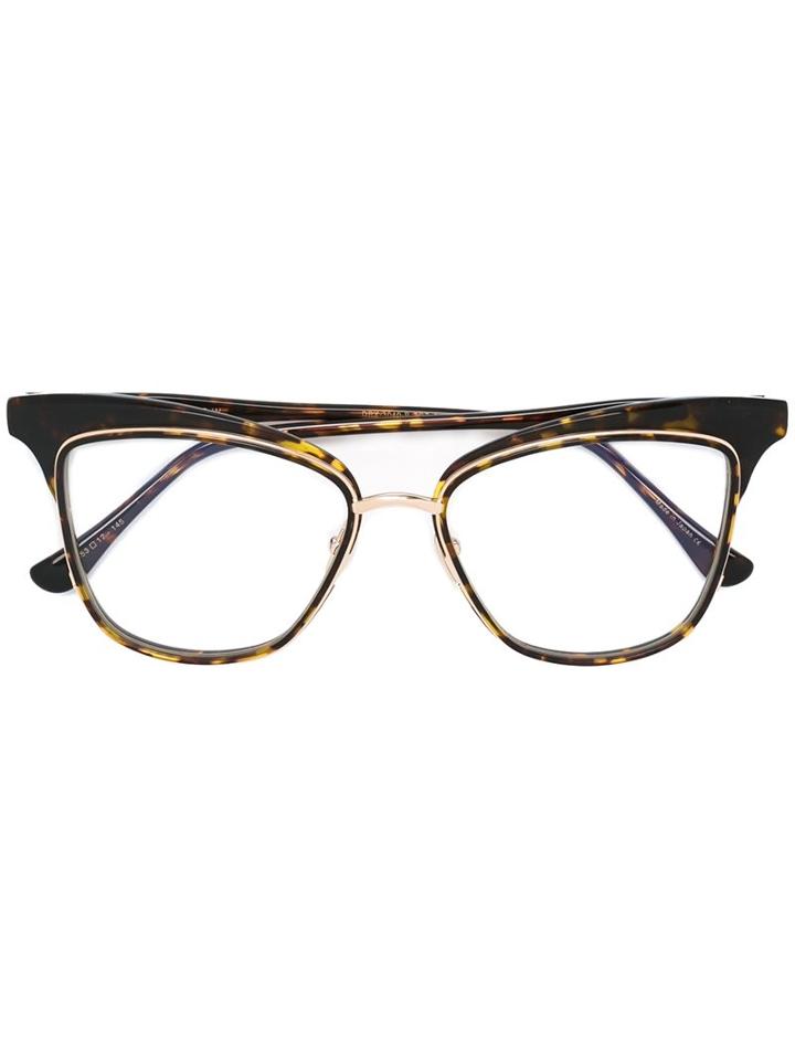 Dita Eyewear 'willow' Glasses, Brown, Acetate/metal (other)/12kt Gold