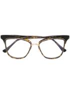 Dita Eyewear 'willow' Glasses, Brown, Acetate/metal (other)/12kt Gold