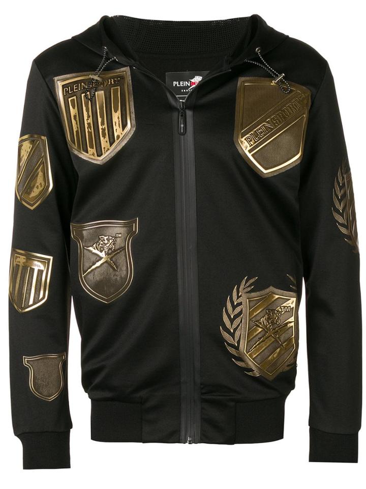 Plein Sport Logos Hoodie - Black