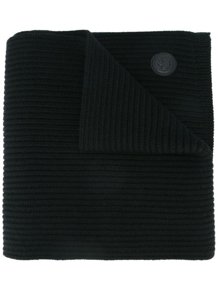Dsquared2 Canadian Emblem Scarf, Men's, Black, Wool