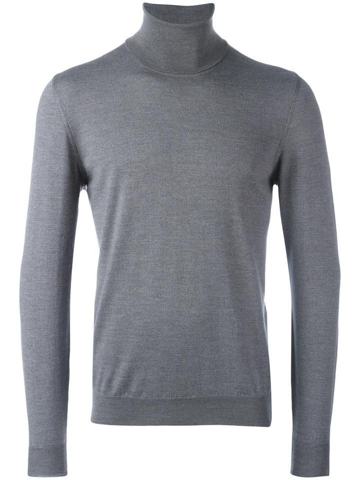 Zanone Turtle Neck Jumper, Men's, Size: 54, Grey, Polyamide/virgin Wool