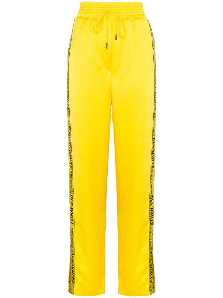 Off-white Industrial Logo Striped Track Pants - Yellow & Orange