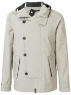 Z Zegna Off Centre Fastening Jacket - Nude & Neutrals