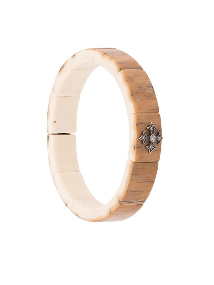 Loree Rodkin 18kt Gold Mammoth Bone Bangle - Brown