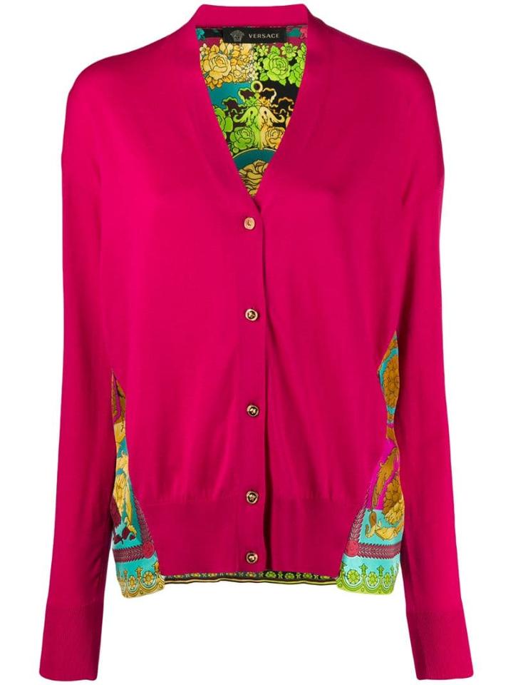 Versace Medusa Print Cardigan - Pink