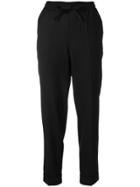 P.a.r.o.s.h. Elasticated Waistband Tapered Trouser - Black