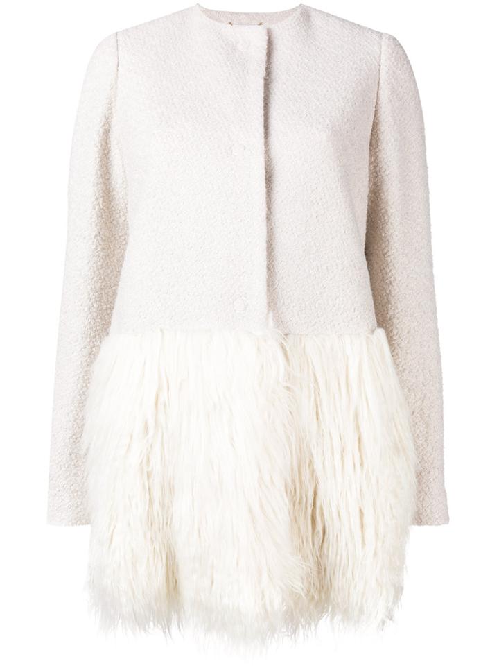 Blugirl Contrast Panel Coat - White