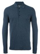 Majestic Filatures Longsleeved Polo Shirt, Men's, Size: Xl, Grey, Cashmere/cotton
