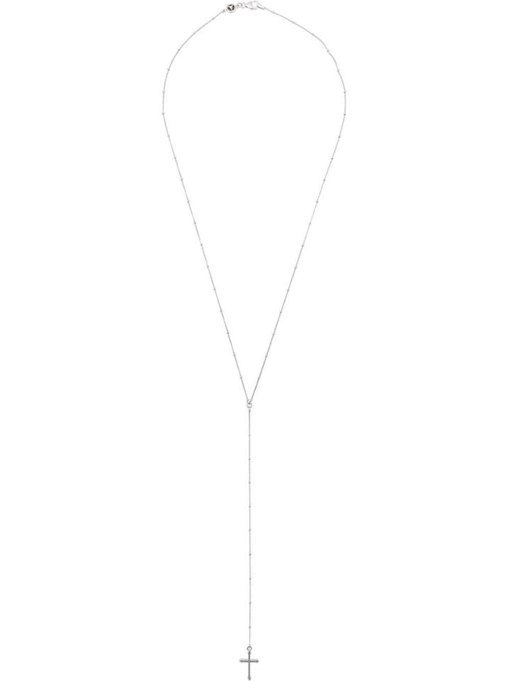 Northskull The Cross Rosary Necklace - Silver