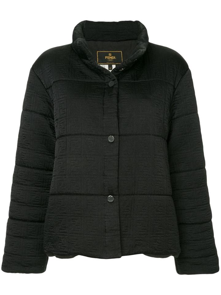 Fendi Vintage Long Sleeve Coat Jacket - Black