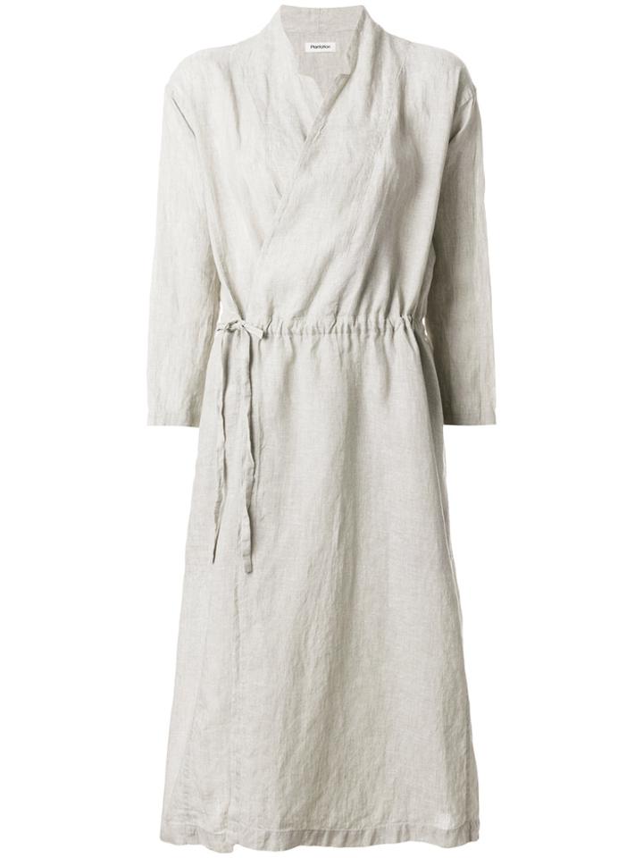 Plantation Drawstring Waist Duster Coat - Nude & Neutrals