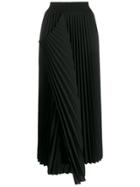 Maison Flaneur Pleated Midi Skirt - Black