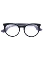 Mcq By Alexander Mcqueen Eyewear - Round Frame Glasses - Unisex - Acetate - One Size, Black, Acetate