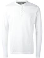 Eleventy Henley T-shirt, Men's, Size: Large, White, Cotton
