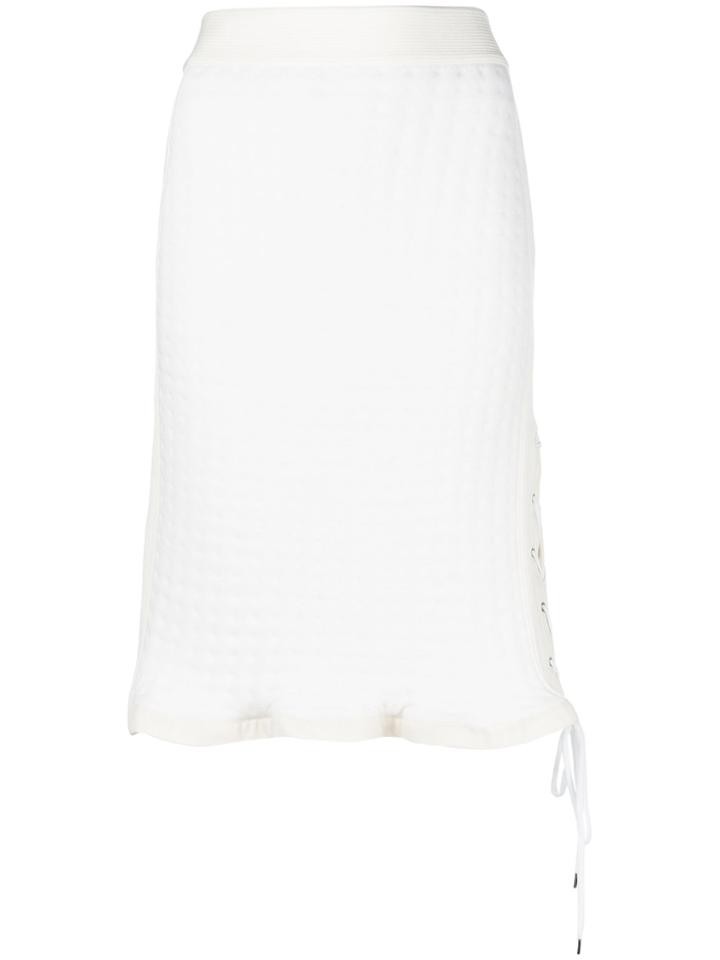 Paco Rabanne High Waisted Drawstring Detail Skirt - White