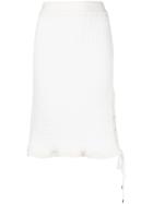 Paco Rabanne High Waisted Drawstring Detail Skirt - White