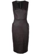 Narciso Rodriguez V-neck Fitted Dress - Brown