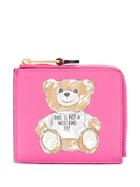 Moschino Small Teddy Print Wallet - Pink