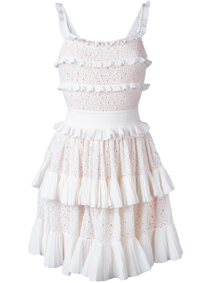 Antonino Valenti Melissa Skater Dress, Women's, Size: 44, White, Cotton/nylon/polyester