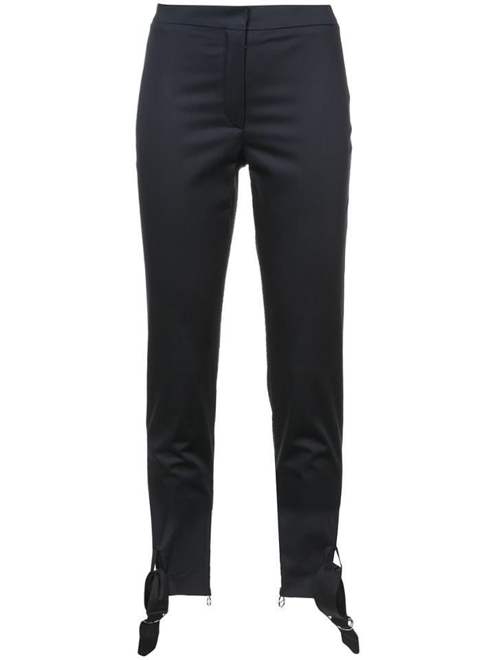 Nina Ricci Tapered Ankle Tie Trousers - Blue