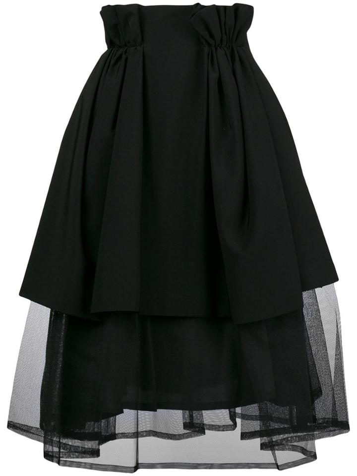 Comme Des Garçons Noir Kei Ninomiya Paperbag Waist Tulle Layer Skirt -
