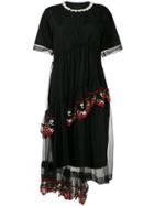 Simone Rocha Embroidered Detail Dress - Black