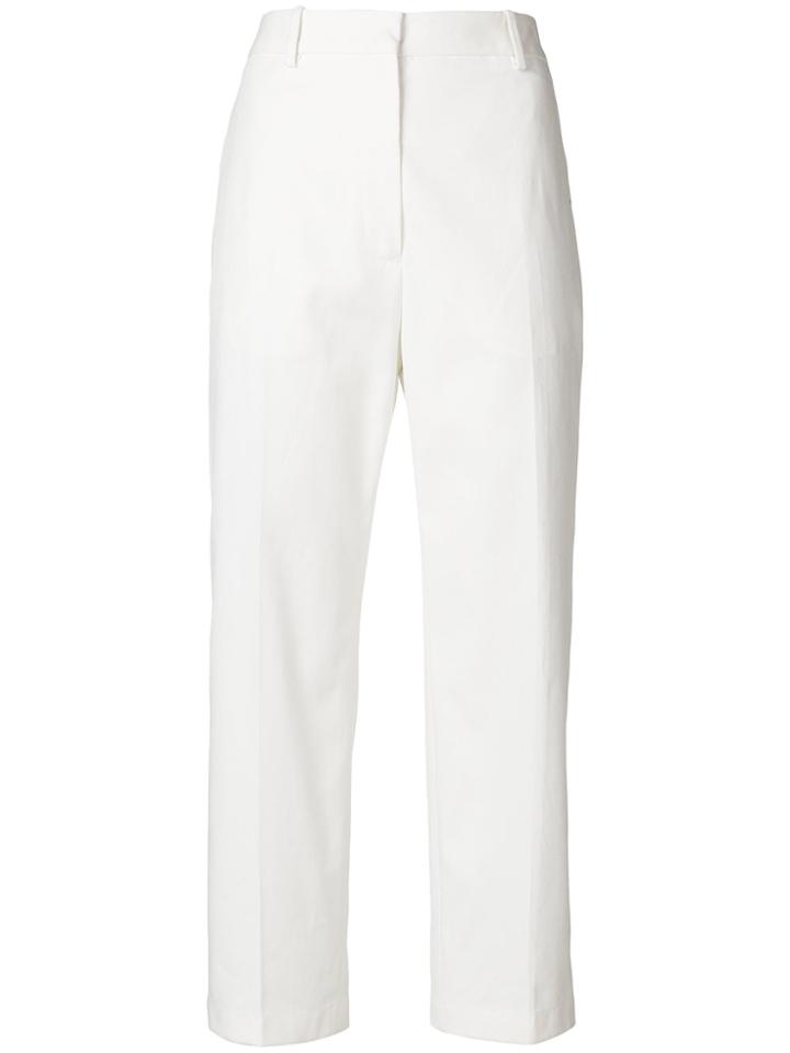 Jil Sander High-waisted Cropped Trousers - Nude & Neutrals