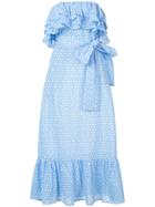 Lisa Marie Fernandez Sabine Ruffled Eyelet Dress - Blue