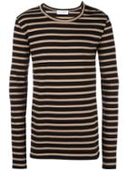 Faith Connexion Striped Round Neck Sweatshirt, Men's, Size: Medium, Black, Cotton