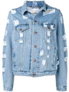 Forte Dei Marmi Couture Distressed Denim Jacket - Blue