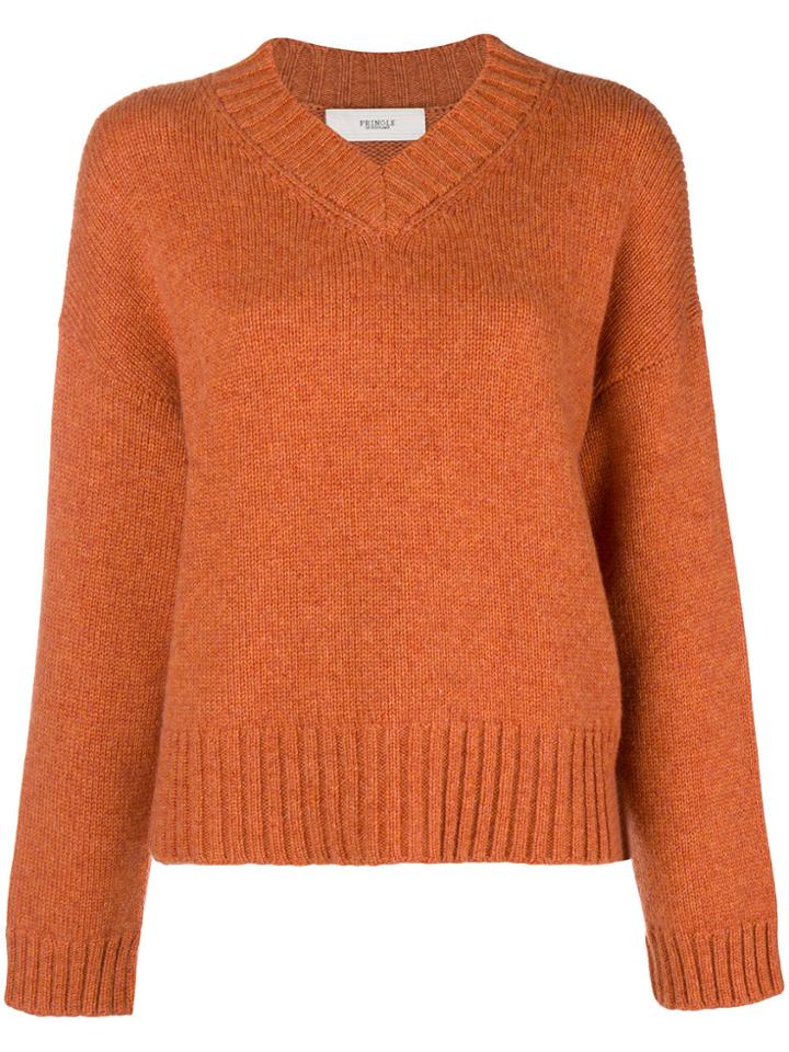 Pringle Of Scotland V-neck Sweater - Yellow & Orange