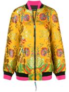 Etro Floral Embroidered Bomber Jacket - Yellow