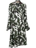 Marni Leaf Print Dress, Women's, Size: 40, Green, Viscose