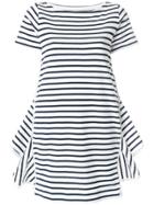 Sacai Striped Side Zip Dress - White
