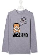 Moschino Kids Teen Toy Bear Sweatshirt - Grey
