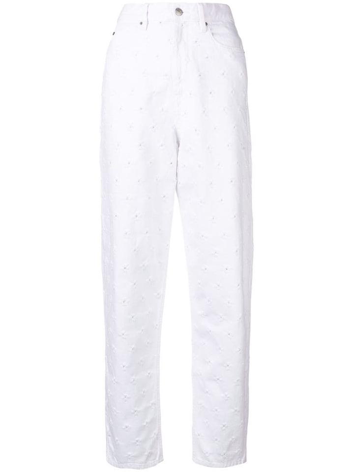 Isabel Marant Étoile Distressed Mom Jeans - White
