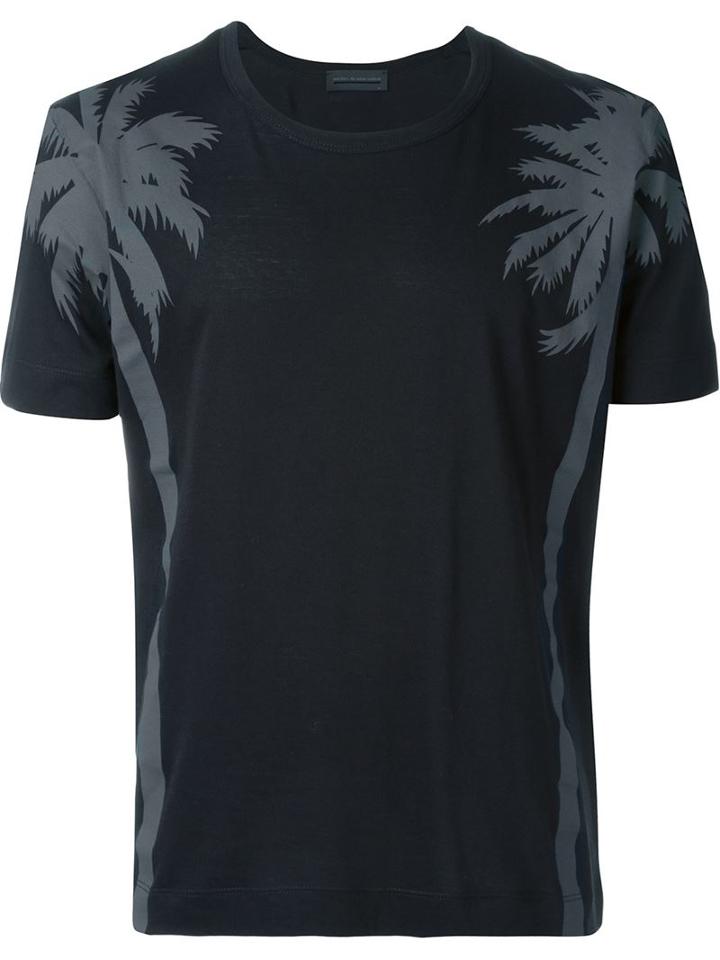 Diesel Black Gold Palm Tree Print T-shirt